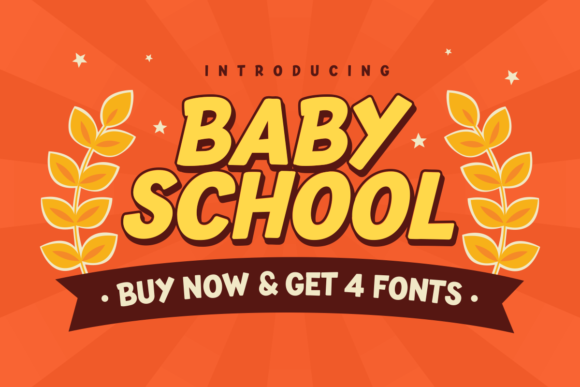 Baby School: A Bold Display Font