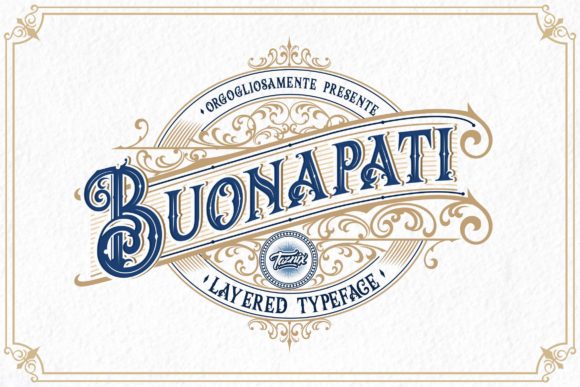 Buonapati: Vintage Display Font for Crafters