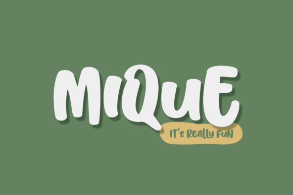 Mique: A Joyful Display Font