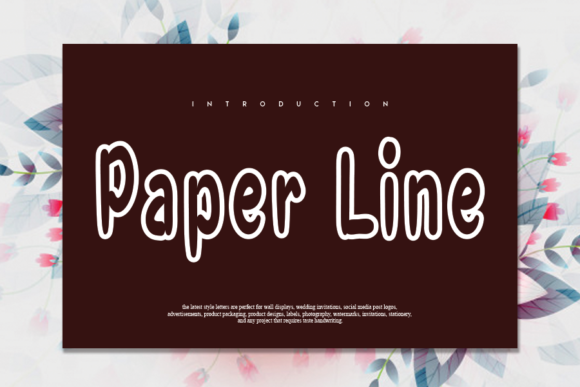 Paper Line: A Joyful Display Font